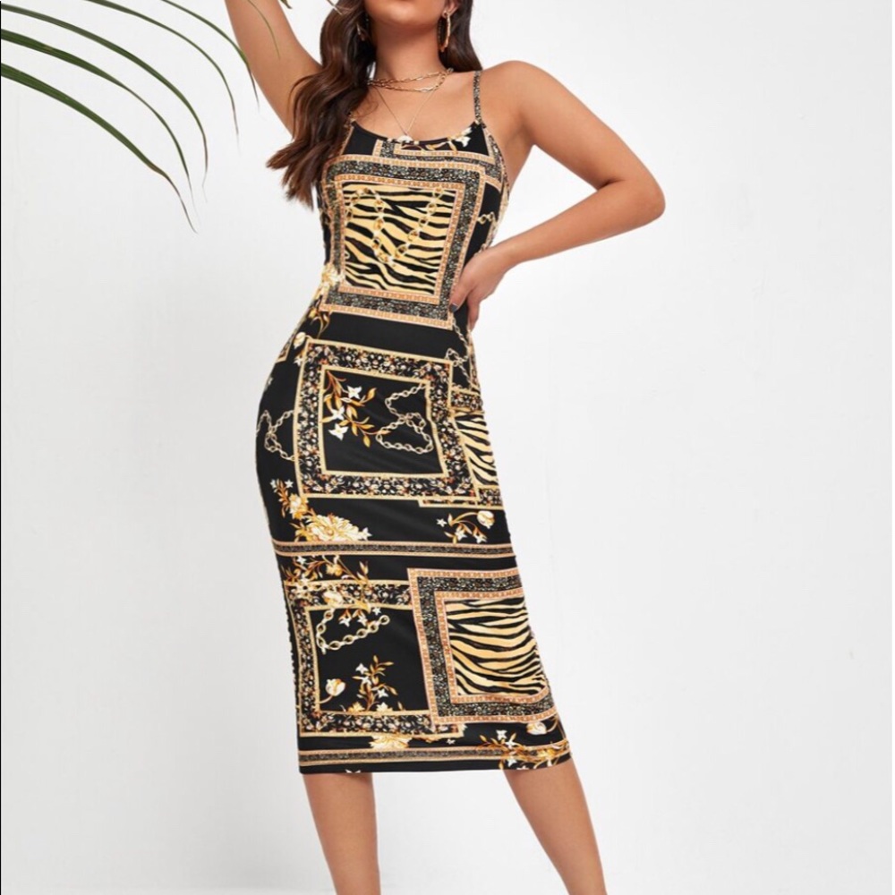 Black and Gold Dress